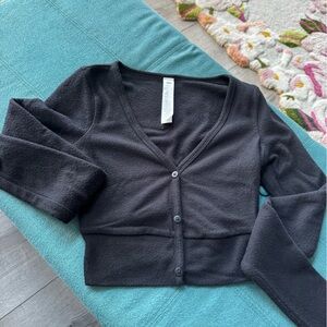 Alolux cropped Me time cardigan size small